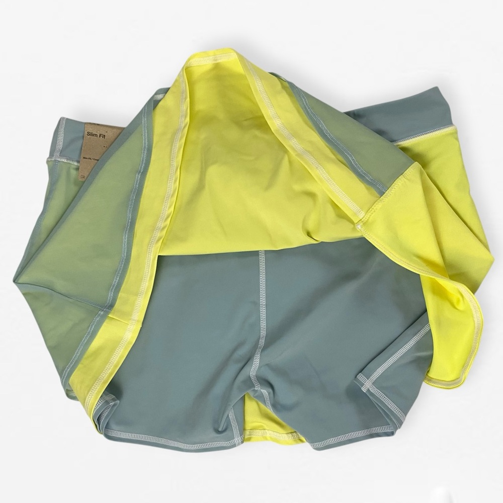 NEW Nike Court Dri-FIT Slim fit Slam Women's Tennis Skirt in Volt Blue Yellow XL - Picture 7 of 8